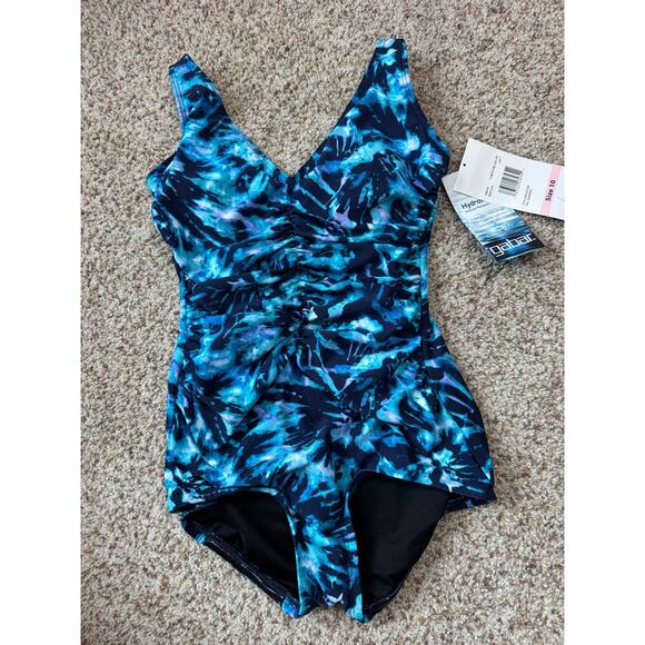 NWT, GABAR/Miraclesuit women's size 10; V Neck; supportive, modest - Picture 3 of 13